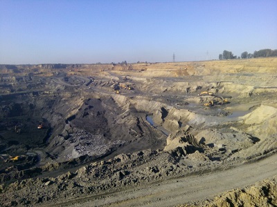 Угольный разрез в Новосибирской области