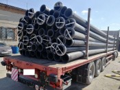 Офланцованные трубы для водоотлива с угольного карьера в Кемеровской области